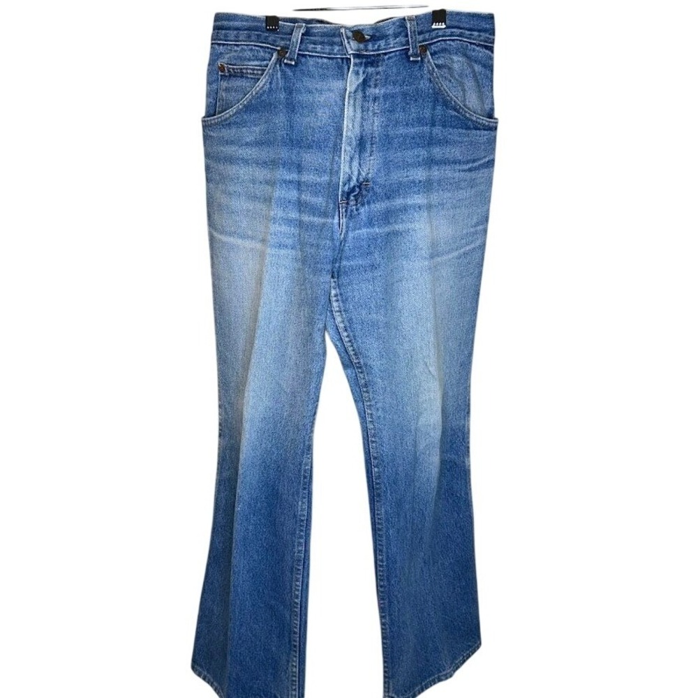 Vintage‎ Roebucks Mens Blue Medium Wash Straight Leg Western Denim Jeans